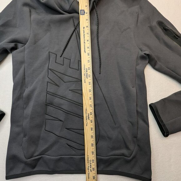 Nike Men's Tech Fleece Pullover Graphic Hoodie Anthracite Gray Sz S - Picture 10 of 15